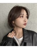 レイヤーボブレイヤーカットグレージュカラー