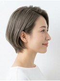 都会派アッシュグレー＊大人の精密ショートボブ