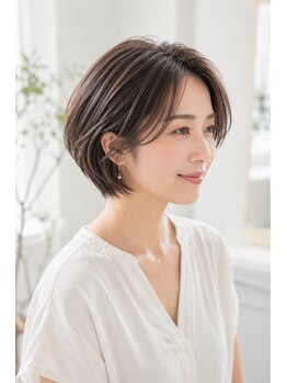 ハピア(HAPPIA)の写真/暑くなる前に◎首元すっきり扱いやすい大人カット