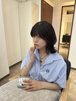 ジーナ 吉塚(Zina) ボルドーブラウン×レイヤーウルフ【福田れん】暖色 吉塚 透明感