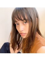 【アフロート添田】くせ毛風無造作カールなくびれセミディに