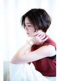 大人上品なひし形ショートボブ