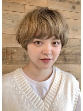 リブ(Lib) 【Lib】マッシュショート×ハイトーンカラー