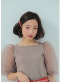 ボブスタイル×バレッタアレンジ