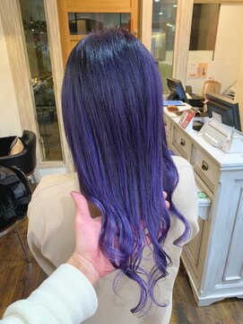 ボアップ 新居浜店(boappu) #ハイトーンカラー#ダブルカラー#パープルカラー