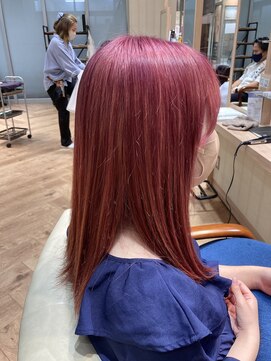 カシータ ヘア リゾート イオンモール熱田店(Casita hair resort) カシスピンク×暖色×ケアブリーチ×色合い×似合わせ×ロング