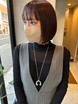 ヘアー アイス ルーチェ(HAIR ICI LUCE) 切りっぱなしボブ 酸性ストレート 西田