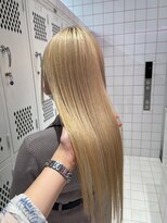 ロンド ストラーダ 心斎橋(Lond strada)&nbsp;韓国前髪顔周りロング×インナーグレージュ[心斎橋/髪質改善]