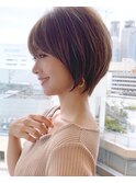 『岩田莉奈』40・50代　前下がりショートボブ　丸みショート◎