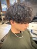 メンズカット＋波巻きスパイラルパーマ￥15400【八王子/八王子駅/バーバー】