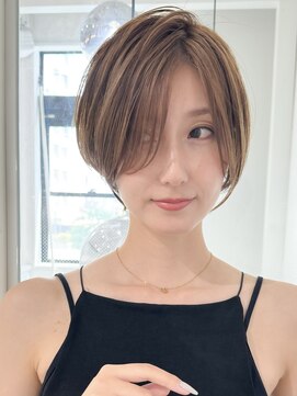 ロンドエニカ 大宮(Lond enika) 切りっぱなしボブエアリーロング美髪ピンクブラウン[大宮]