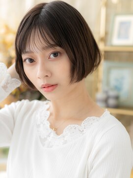 カバーヘア ブリス 北浦和(COVER HAIR bliss) 切りっぱなしアースカラー小顔前下がりボブc5北浦和20代30代40代