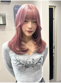 12560ホワイトピンクラベンダーミルクティー髪質改善韓国風巻き