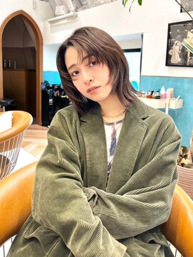 ロンド レグリーズ 立川(Lond leglise) イメチェン外ハネボブ美髪×ブリーチなしレイヤー韓国(立川)