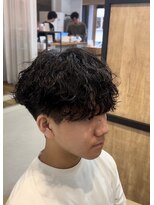 エッジ(EDGE)&nbsp;メンズ刈り上げマッシュショート波巻きスパイラルパーマ