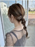 編みおろしヘア