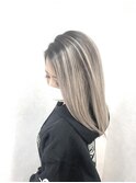ベージュグラデーション_グレージュカラーボブウルフ_S26