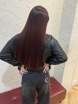 オーセンヘア(AUTHEN.HAIR) カシスレッド×ロング