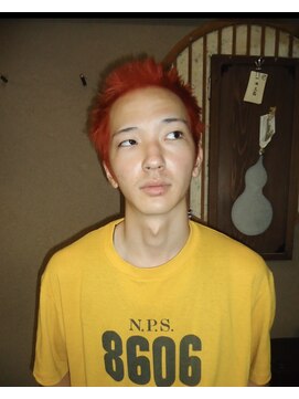 ボリューム(VOLUME) 原宿/メンズブリーチ/ビビッドオレンジ/個性派