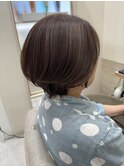 ショートボブ×お白髪ぼかしハイライト
