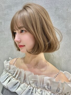 ロンドネートゥル 新潟(Lond naitre) ココアベージュ/顔まわり/韓国ボブ