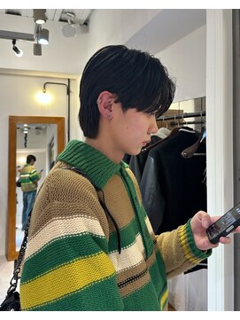 メンズ韓国ヘア/韓国アイドルヘア/ダウンパーマ/毛流れヘア/栄