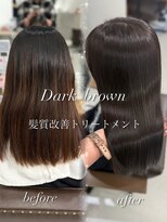 ハピネス 梅田茶屋町店(HAPPINESS)&nbsp;ブラウンカラー/ブリーチなし/髪質改善/顔まわり/レイヤーカット