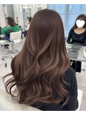韓国スタイル/ナチュラルくびれヘア_くびれ巻き_透明感カラー