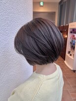 エルサフィロ ヨドヤバシ(el zafiro yodoyabashi)&nbsp;ナチュラルボブ×ベージュ×大人ショートボブ 20代30代40代50代