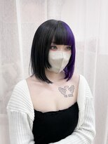 キセイ イオンモール新利府北館店(KISEI) デザイン◎個性◎可愛さ◎ブリーチ×パープル&ブルーブラック