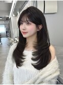 卵型カバーのワンホンレイヤー (韓国/セミロング/銀座)