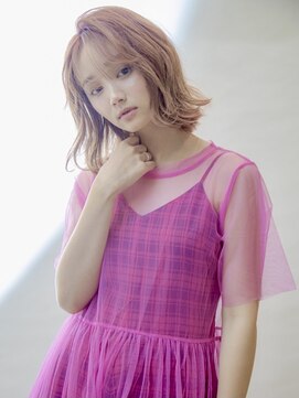 カナン 銀座(CANAAN) オトナのテラコッタ系ハイトーンのふんわり小顔なAラインボブ