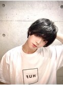 黒髪ナチュラルマッシュ