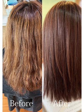 アークスヘアー 大人かわいいモカベージュナチュラルロブヘアー美肌