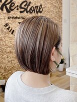 リーストア(Re:Store)&nbsp;切りっぱなしボブ&ナチュラルハイライト
