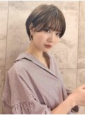 20代30代40代大人可愛い耳掛けひし形くびれ丸みショート