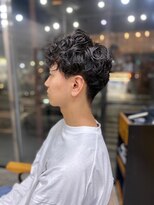 ソイクフ 四条大宮店(SOY-KUFU)&nbsp;【soy-kufu】MEN'S HAIRアッシュブラックマッシュパーマ