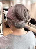 大人丸みショートボブボリュームアップ50代60代髪型