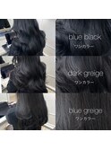 【ブルーブラック×くびれヘア】