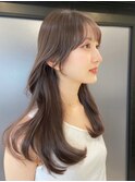 憧れ韓国くびれヘア/顔まわりカットレイヤーカット艶髪黒髪