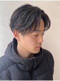 メンズ　センターパート