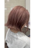 ケアブリーチ×ピンクベージュ