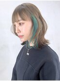 くびれヘアミディアム韓国ヘアくびれミディ_ba326412