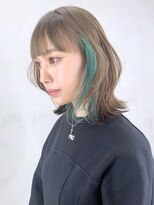 くびれヘアミディアム韓国ヘアくびれミディ_ba326412