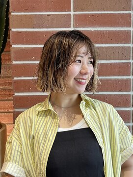 ルームヒゴバシ(room higobashi) 夏！なウェーブ感が可愛いボブパーマ