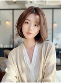 20代30代40代ミニボブショコラアッシュ透明感小顔ブリーチなし