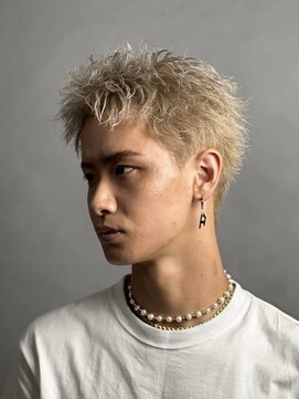 レグノバイグランツ 天神大名店(REGNO by GLANZ) スパイキーショート/ブリーチ/メンズカット/メンズヘア/眉毛