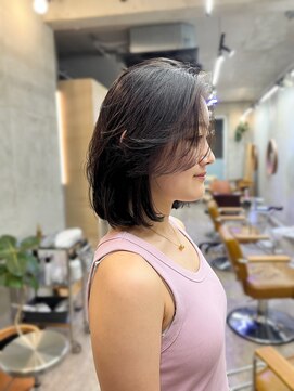 ソルトウォーター(SALT WATER) 似合わせ顔周りカット/カーテンバング/恵比寿/代官山