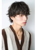 無造作カールで魅せる大人カジュアルマッシュ[池袋/駅前/メンズ]