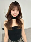 くびれヘア透明感カラー前髪20代30代40代